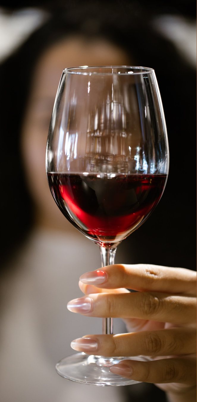 Un verre de vin lors d'un atelier